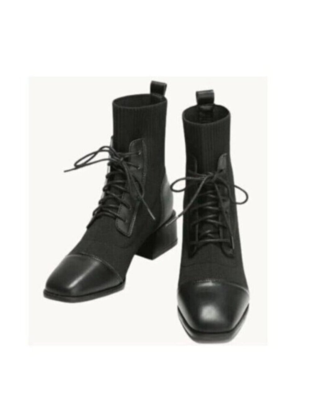 Size 6 Boots EU Size 37 C. Paravano Black Boots Mesh Combat Boots Shoes